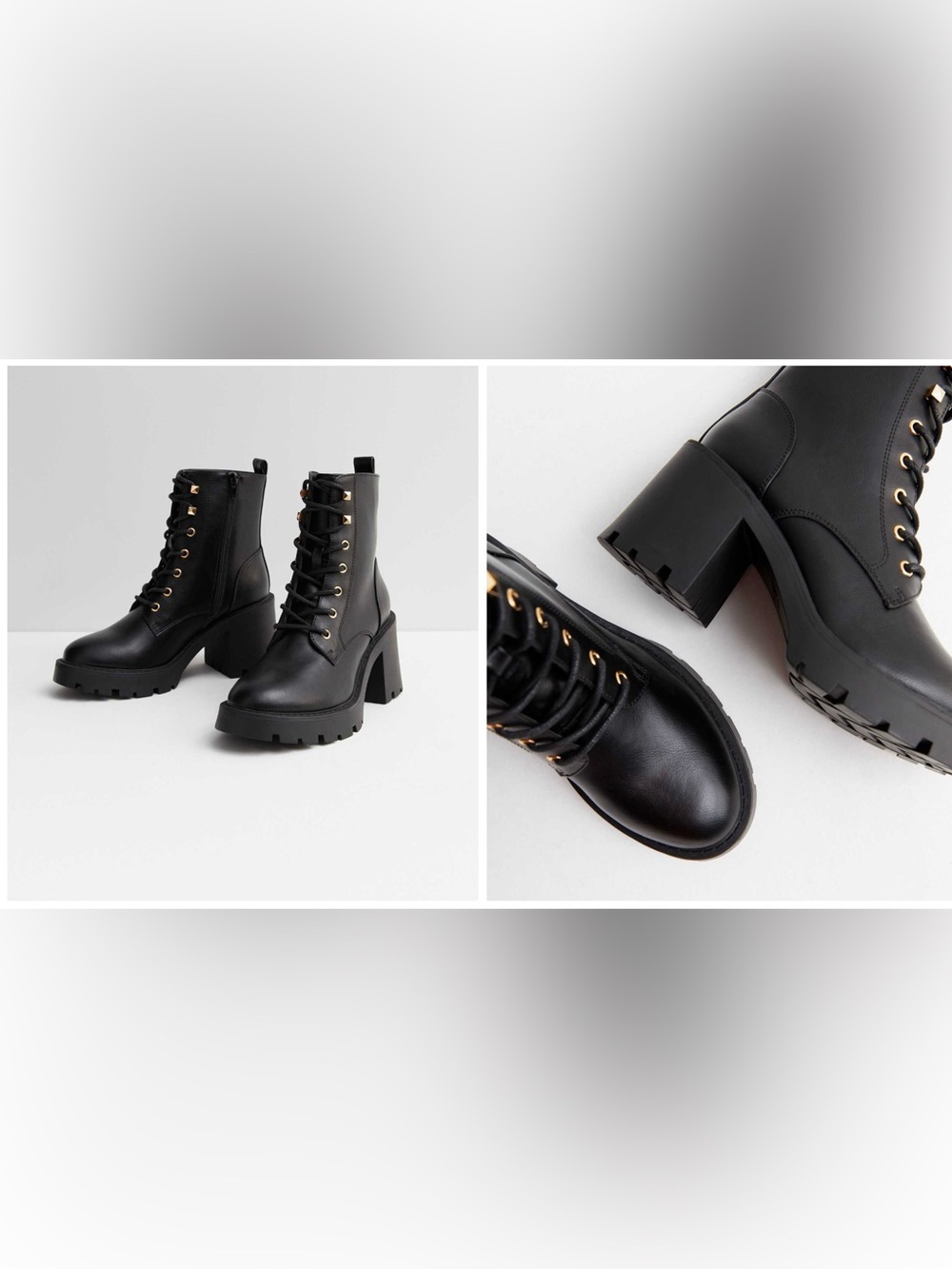 New Look - Chunky Block Heel Biker Boots